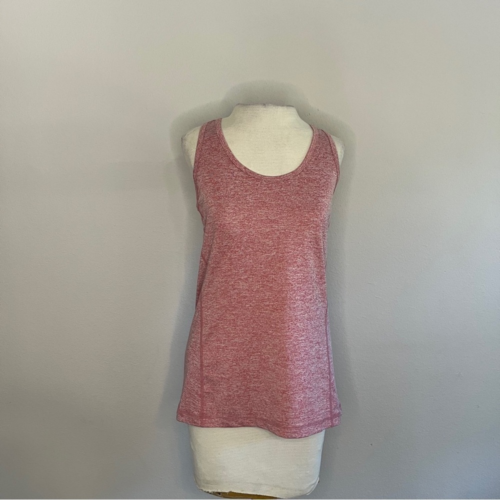 Women's Pink athletic racer back tank Top